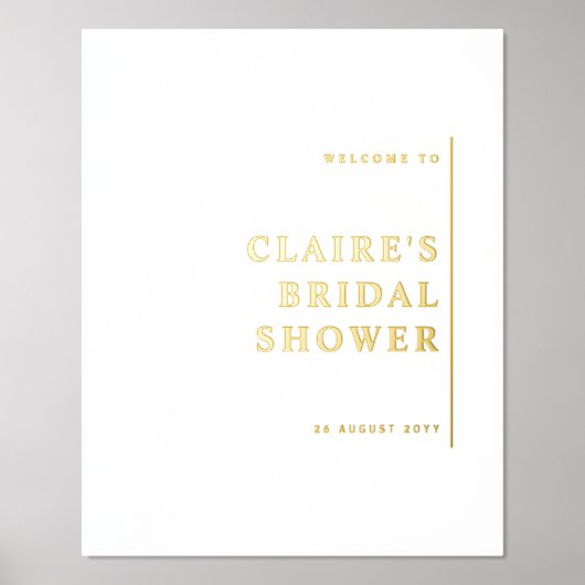 任意のイベントエレガントホイル実在ウェルカムサイン 箔ポスター (正面)
