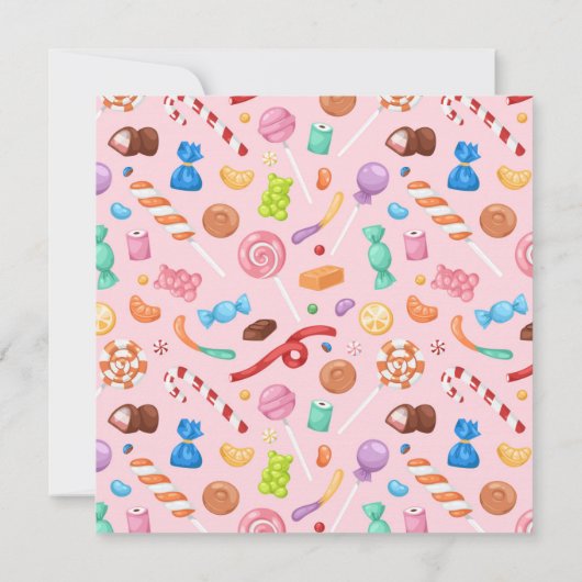 任意のイベントキャンディ招待状 セーブザデート (裏面)