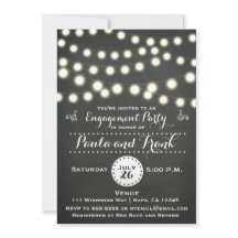 任意のイベントシャルボードストリングライト婚約カード