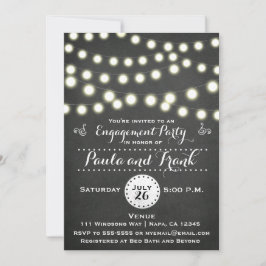 任意のイベントシャルボードストリングライト婚約カード 招待状