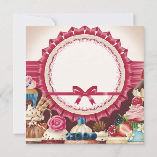 任意のイベントスイーツ招待状 セーブザデート (裏面)