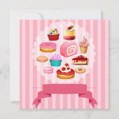 任意のイベントスイーツ招待状 セーブザデート (正面)