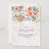 任意のイベントボホワイルドフラワーズガーデンパーティー 招待状 (裏面)