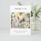 任意のイベント4写真結婚のブライダルシャワー サンキューカード (スタンド正面)