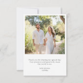 任意のイベント4写真結婚のブライダルシャワー サンキューカード (裏面)