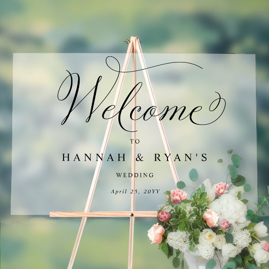 任意のイベント、シックな歓迎フロステッドのアクリルサインを追加 アクリルサイン