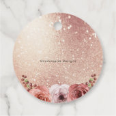 任意のイベント、バラ金ゴールド赤面フローラ愛感謝していと フェイバータグ (裏面)