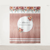 任意のイベント、バラ金ゴールド、ピーチフローラ写真の背景 タペストリー (正面)