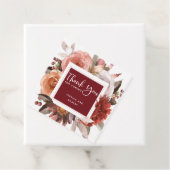 任意のイベント、バーガンディとブラッシュの花の感謝 フェイバータグ (インサイチュ)