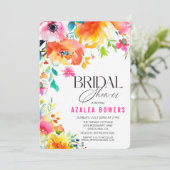 任意のイベント フラワー ウォーターカラー 招待状 (スタンド正面)