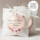 任意のイベント、愛と、感謝していバラ金ゴールド赤面フローラ スクエアシール