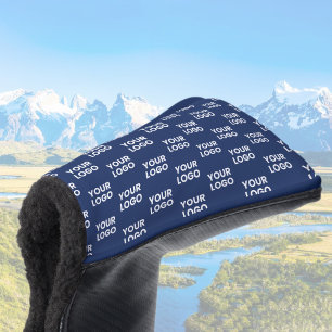 任意のイメージまたはビジネスロゴ編集可能ダークネイビーブルー ゴルフヘッドカバー