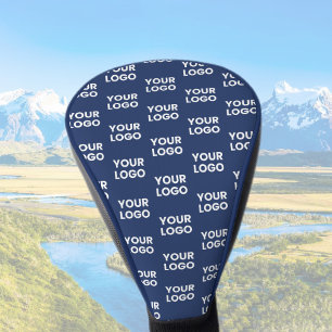 任意のイメージまたはビジネスロゴ編集可能ダークネイビーブルー ゴルフヘッドカバー