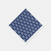 任意のイメージまたはビジネスロゴ編集可能ダークネイビーブルー スタンダードカクテルナプキン (角)