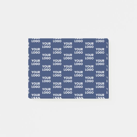 任意のイメージまたはビジネスロゴ編集可能ダークネイビーブルー ポストイット (正面)