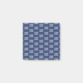 任意のイメージまたはビジネスロゴ編集可能ダークネイビーブルー ポストイット (正面)