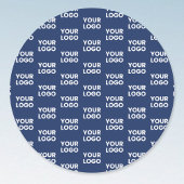 任意のイメージまたはビジネスロゴ編集可能ダークネイビーブルー ラウンドシール