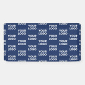 任意のイメージまたはビジネスロゴ編集可能ダークネイビーブルー 横断幕 (横)