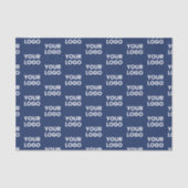 任意のイメージまたはビジネスロゴ編集可能ダークネイビーブルー 薄葉紙 (正面)