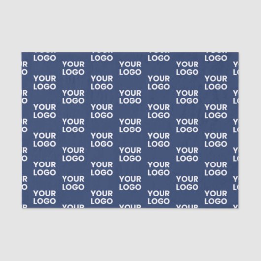任意のイメージまたはビジネスロゴ編集可能ダークネイビーブルー 薄葉紙 (正面)