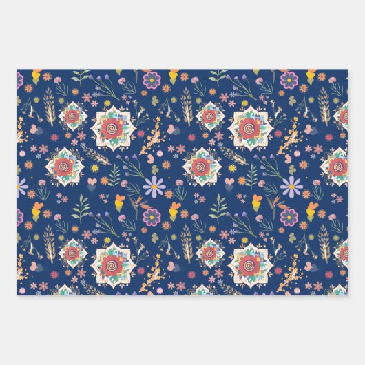 任意のエレガント大事な行事ギフト ラッピングペーパーシート (正面2)