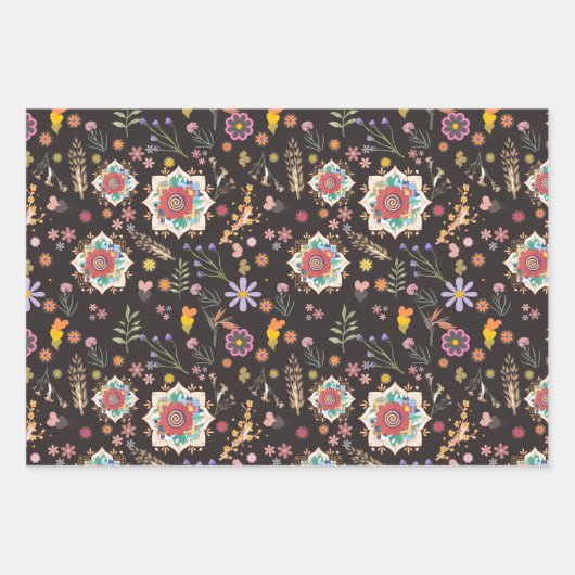 任意のエレガント大事な行事ギフト ラッピングペーパーシート (正面)