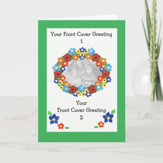 任意のカスタマイズ大事な行事のフォトカード カード (正面)