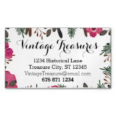 任意のカスタムの花柄 マグネット名刺 (正面)