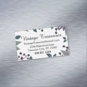 任意のカスタムカラウッドボーホフローラルパターン マグネット名刺 (インサイチュ)