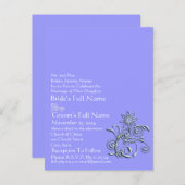 任意のカスタムカラペリウィンクルブルーフローラ ポストカード (正面/裏面)