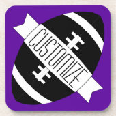 任意のカスタムカラーサッカーチーム名/文字スポーツ コースター (正面)