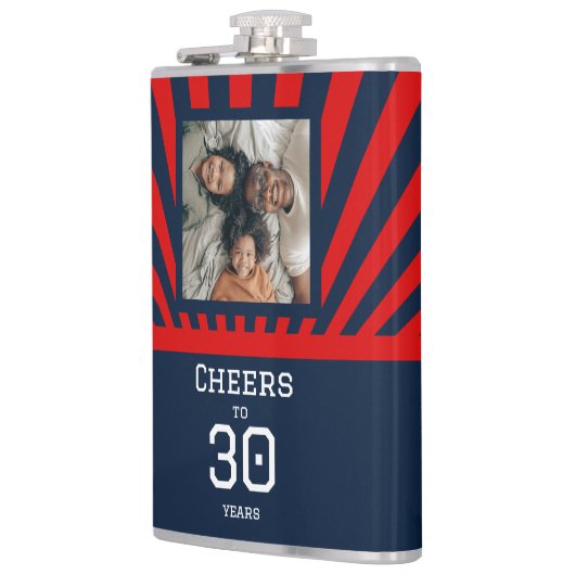 任意のカスタム年齢への写真応援 – 誕生日 フラスク (左)