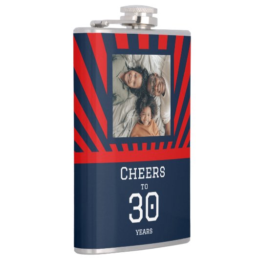 任意のカスタム年齢への写真応援 – 誕生日 フラスク (右)