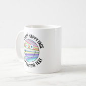 任意のカスタム文字の背景顔(BLCK) コーヒーマグカップ (正面左)