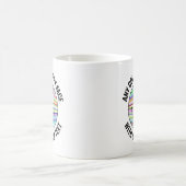 任意のカスタム文字の背景顔(BLCK) コーヒーマグカップ (中央)