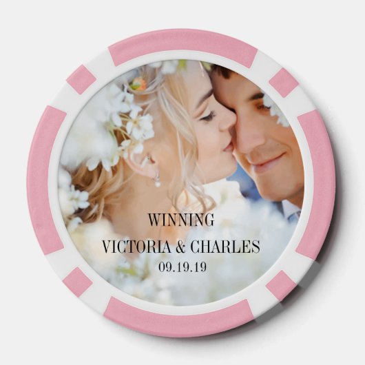 任意のカスタム結婚式の引き出物 ポーカーチップ (裏面)