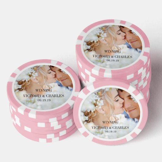 任意のカスタム結婚式の引き出物 ポーカーチップ (積み重ね)