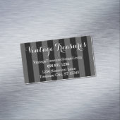 任意のカスタム色のストライプパターン マグネット名刺 (インサイチュ)