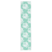 任意のカスタム色のダマスクパターン ショートテーブルランナー (正面)