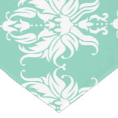 任意のカスタム色のダマスクパターン ショートテーブルランナー (コーナー)