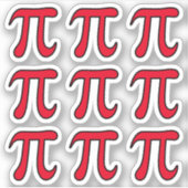 任意のカスタム色のpi記号のシール シール (正面)