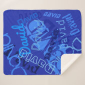 任意のカッコいい名前のコラージュ シェルパブランケット (正面(横))