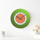 任意のカラフル色のモダンメタリックグリーンフレーム ラージ壁時計 (ホーム)