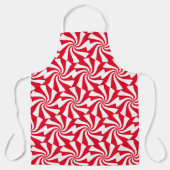 任意のカラーの白い旋回デザイン エプロン (正面)