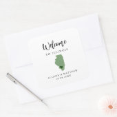 任意のカラーイリノイ結婚のウェルカムバッグまたはボックス スクエアシール (封筒)