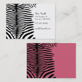 任意のカラーカードの上品なゼブラスキンハニーサックル 名刺