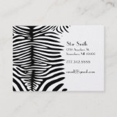 任意のカラーカードの上品なゼブラスキンハニーサックル 名刺 (正面)