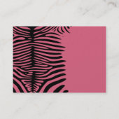 任意のカラーカードの上品なゼブラスキンハニーサックル 名刺 (裏面)