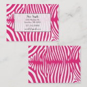 任意のカラーカードの上品なゼブラスキンハニーサックル 名刺 (正面/裏面)