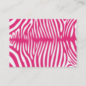 任意のカラーカードの上品なゼブラスキンハニーサックル 名刺 (裏面)